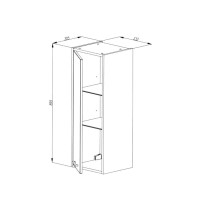 Шкаф в ванную AQUATON Мерида 33 подвесной, глянцевый белый, фурнитура хром
