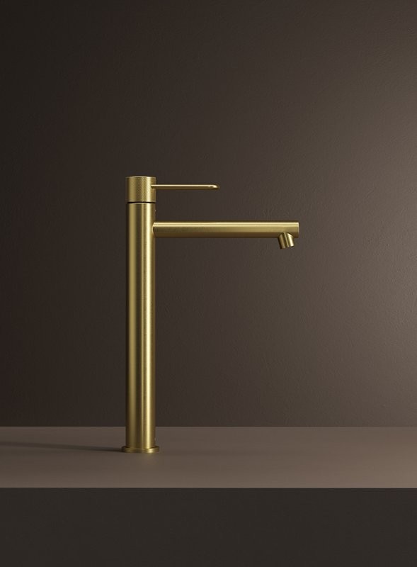 Комплект для ванной IDDIS Duna Душевая стойка IDDIS Duna DUNMGSTi06 + Смеситель для раковины DUNMG01i01, матовое золото