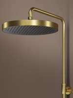 Комплект для ванной IDDIS Duna Душевая стойка IDDIS Duna DUNMGSTi06 + Смеситель для раковины DUNMG01i01, матовое золото