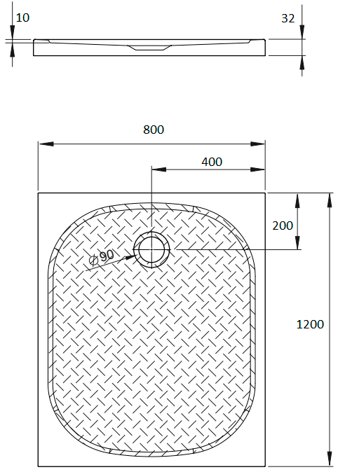 Поддон для душа Radaway Zantos F 120x80