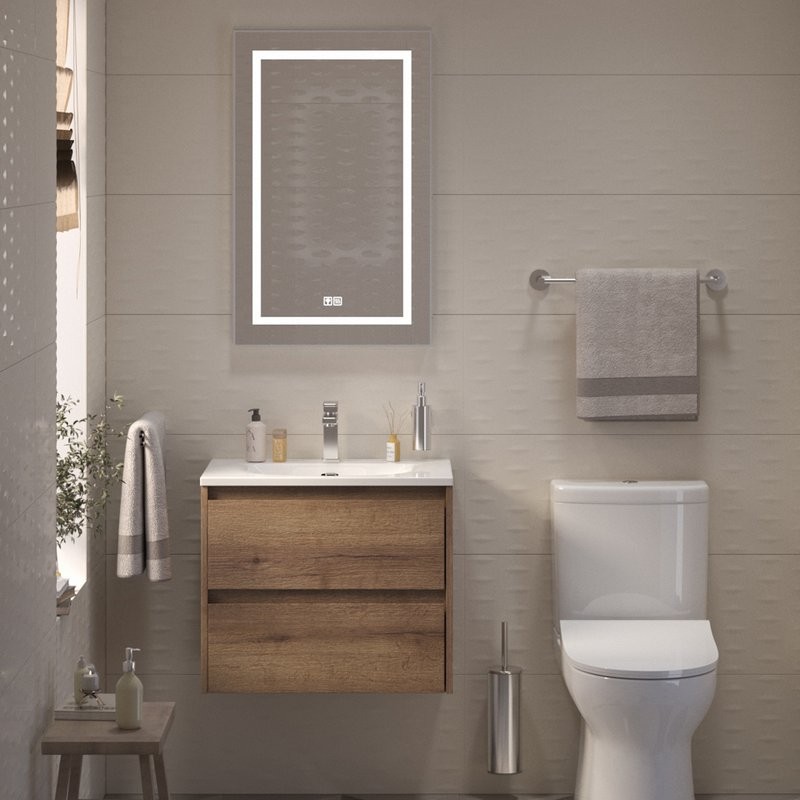 Тумба с раковиной BelBagno Kraft 39 70 rovere tabacco, раковина BB-8099-3-70