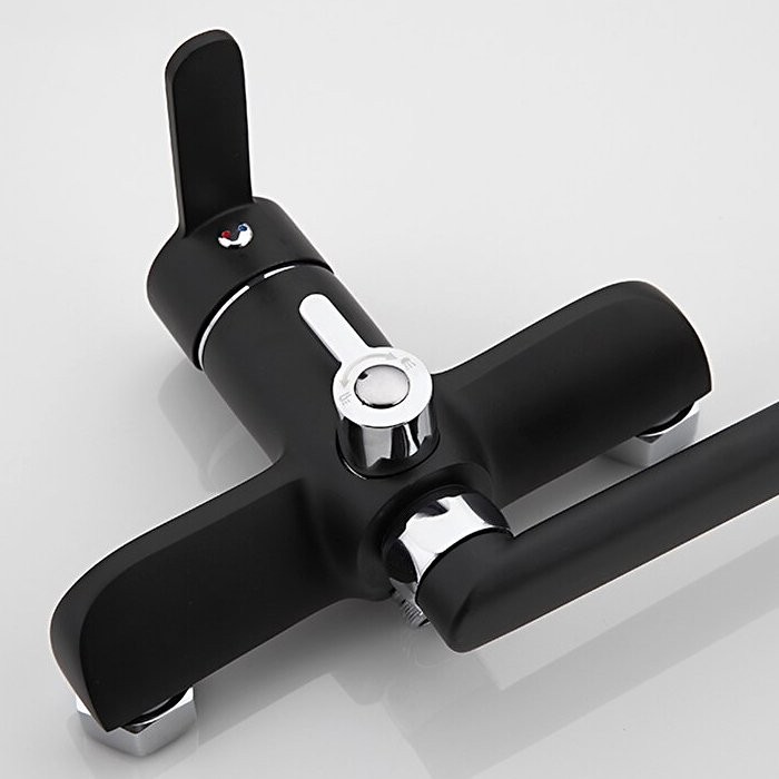 Смеситель с длинным изливом для ванны Frap H42 F2242 черный, хром