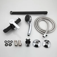 Смеситель с длинным изливом для ванны Frap H42 F2242 черный, хром