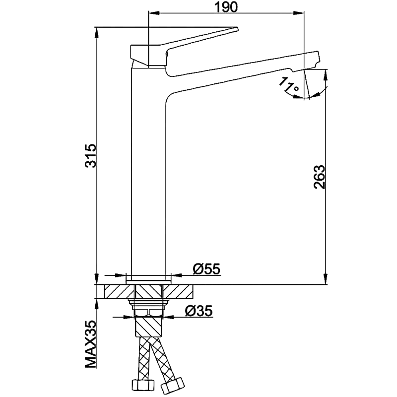 Смеситель для раковины Frap H61 F1061-2 хром