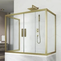 Шторка на ванну Kubele DE019 P4U-CLN-BR, 170х80 см, профиль бронза