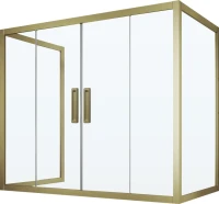 Шторка на ванну Kubele DE019 P4U-CLN-BR, 170х80 см, профиль бронза