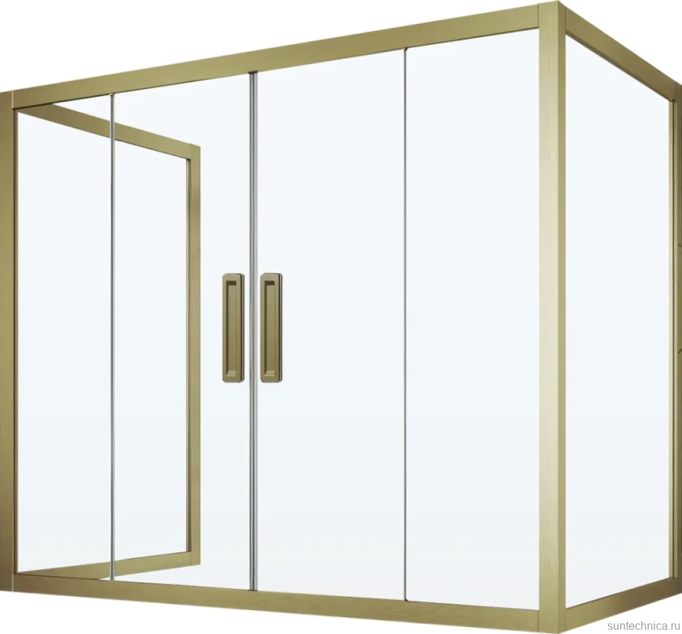 Шторка на ванну Kubele DE019 P4U-CLN-BR, 170х80 см, профиль бронза