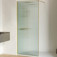 Душевая перегородка RGW Walk In WA-08G 90х195 см, профиль золото brush, стекло рифленое