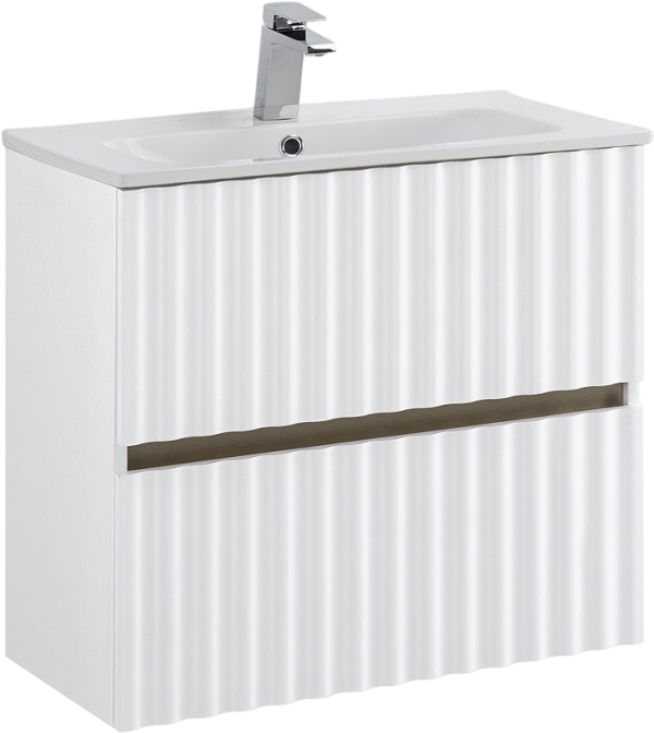 Тумба с раковиной Art&Max Elegant 60 подвесная, белая глянцевая