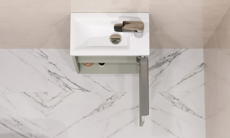 Тумба под раковину без столешницы AQUATON Хоуп 40 подвесная, 1 створка, хаки