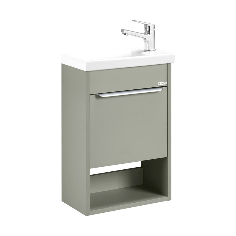 Тумба под раковину без столешницы AQUATON Хоуп 40 подвесная, 1 створка, хаки