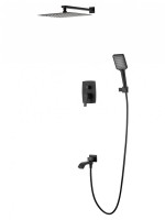 Душевой комплект Wonzon & Woghand Flex WW-88939072-MB С ВНУТРЕННЕЙ ЧАСТЬЮ, матовый черный