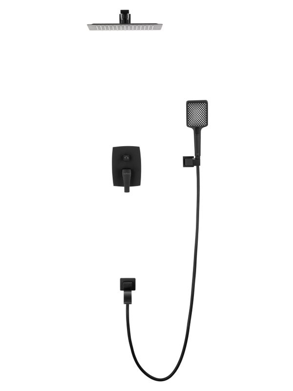 Душевой комплект Wonzon & Woghand Flex WW-88939072-MB С ВНУТРЕННЕЙ ЧАСТЬЮ, матовый черный