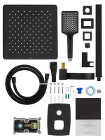 Душевой комплект Wonzon & Woghand Flex WW-88939072-MB С ВНУТРЕННЕЙ ЧАСТЬЮ, матовый черный