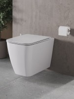 Комплект Agger ATI04100+APB100 Унитаз подвесной безободковый, с микролифтом + Система инсталляции + Кнопка смыва хром