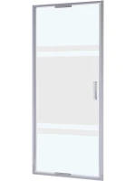Душевая дверь в нишу RGW Stilvoll SV-05 100 см, профиль матовый хром, стекло с рисунком