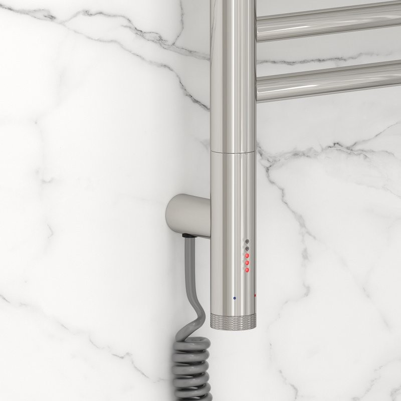 Полотенцесушитель электрический Сунержа Богема 3.1 00-6006-1250 130x55 см, подключение слева, без покрытия, лесенка, с полкой