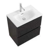 Тумба с раковиной BelBagno Uno-mini 50 подвесная, 2 ящика, матовая темно-серая