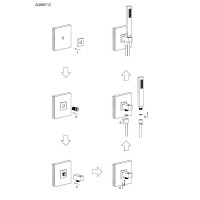 Душевой комплект AQUAme Savona темный металл AQM8712MB