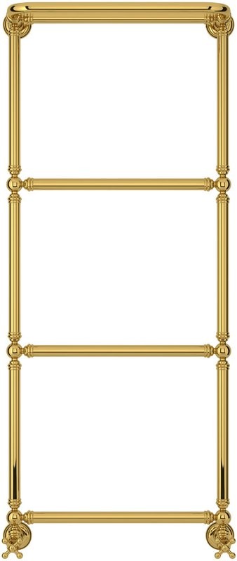 Полотенцесушитель водяной Сунержа Ренессанс 126x50, 5 секций, с полкой, золото
