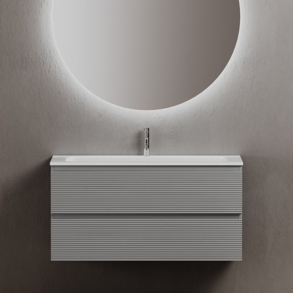 Тумба с раковиной Sancos Folk 100 ergraut soft