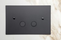 Кнопка смыва для унитаза Boheme 647-B латунь, цвет black, ультраплоская Кнопка смыва для унитаза Boheme 647-B латунь, цвет black, ультраплоская