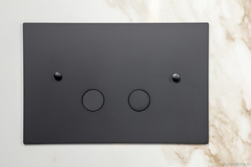 Кнопка смыва для унитаза Boheme 647-B латунь, цвет black, ультраплоская