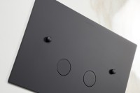 Кнопка смыва для унитаза Boheme 647-B латунь, цвет black, ультраплоская Кнопка смыва для унитаза Boheme 647-B латунь, цвет black, ультраплоская