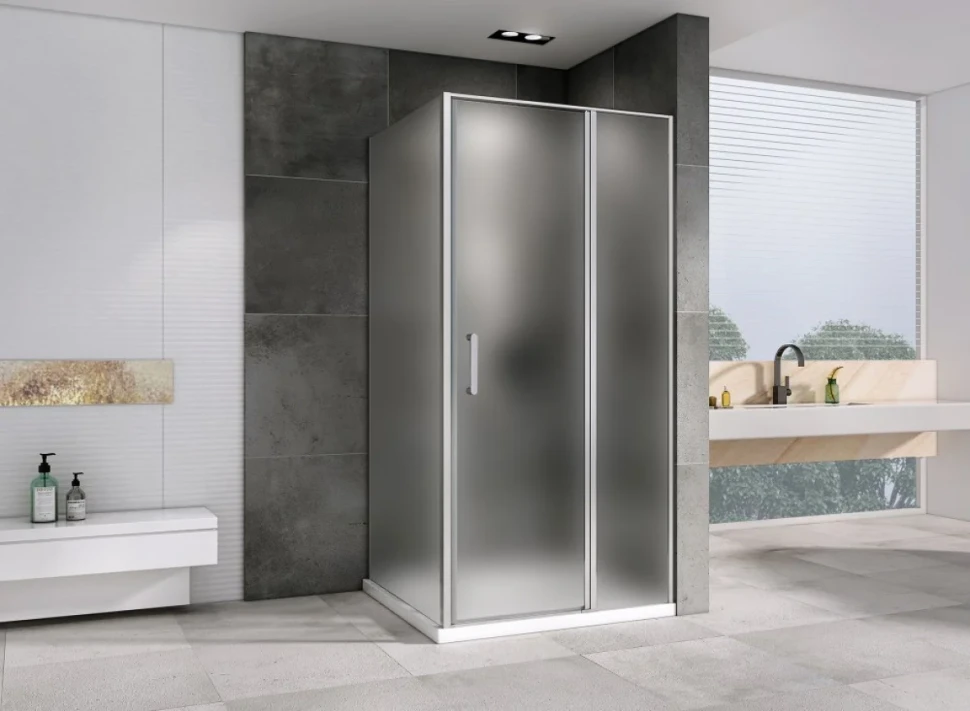 Душевой уголок Abber Sonnenstrand AG04120MS-S90M 90x120, профиль хром, стекло матовое