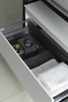 Мебель для ванной комнаты Allen Brau Priority 120 напольная, белый матовый, столешница серый структ