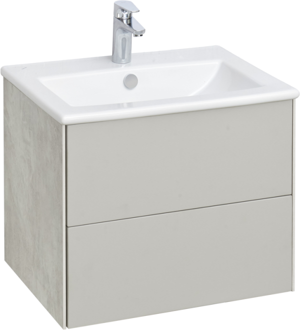 Тумба под раковину AQUATON Сохо 60 cлэйт, галька серая