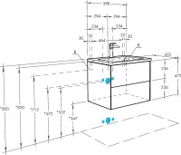 Тумба под раковину AQUATON Сохо 60 cлэйт, галька серая