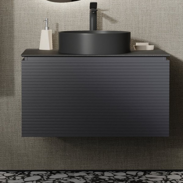Тумба под раковину Jorno Stone 80 антрацит