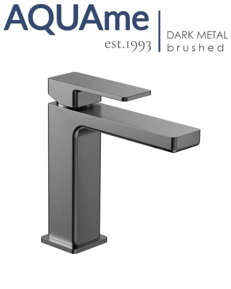 Смеситель для раковины AQUAme Savona 125 темный металл AQM6810GM