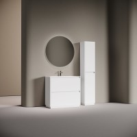 Тумба с раковиной Sancos Libra Floor 90 напольный, белый глянец, раковина СN7019