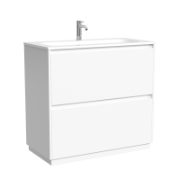 Тумба с раковиной Sancos Libra Floor 90 напольный, белый глянец, раковина СN7019