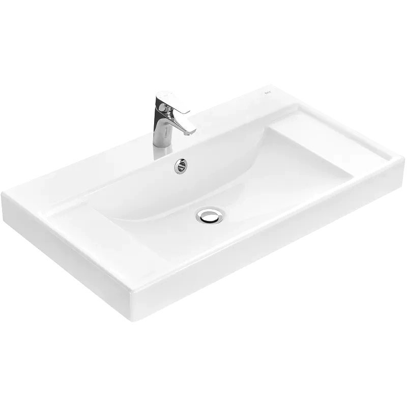 Мебель для ванной комнаты Roca Ona Olive 80 оливковая матовая, раковина ZRU9307562