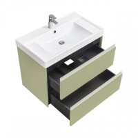 Мебель для ванной комнаты Roca Ona Olive 80 оливковая матовая, раковина ZRU9307562