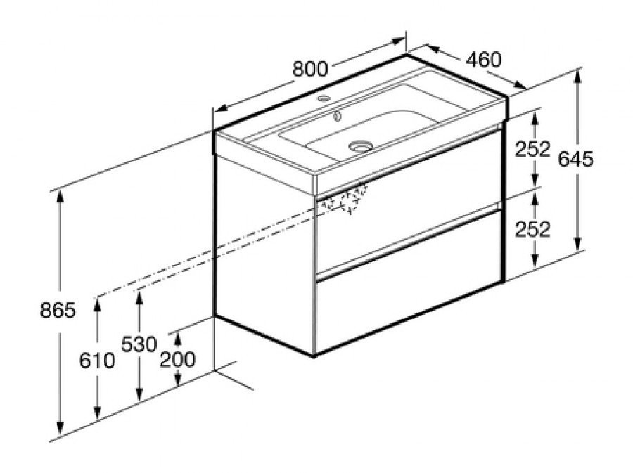 Мебель для ванной комнаты Roca Ona Olive 80 оливковая матовая, раковина ZRU9307562