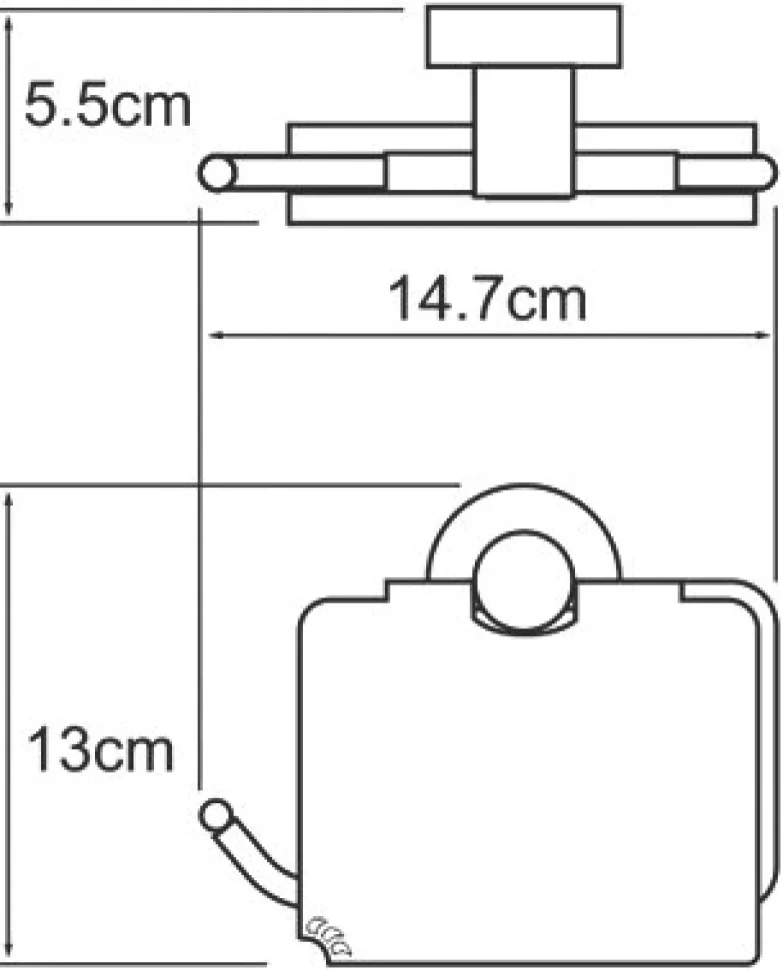 Держатель туалетной бумаги Wasserkraft Isen K-4025