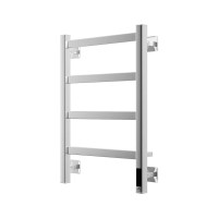Полотенцесушитель электрический Grota Soffi K 430х600 NP EL 60x45 см, подключение справа, слева, скрытое подключение справа, глянцевый хром, лесенка