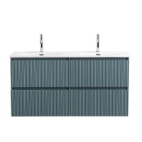 Тумба с раковиной BelBagno Uno 120 подвесная, 4 ящика, матовая голубая