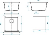 Мойка кухонная Marrbaxx Эльза Z027 черная