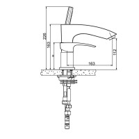 Смеситель для акриловой ванны 35к G1107 GAPPO (3 отв.) ХРОМ