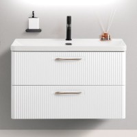 Тумба с раковиной BelBagno Due 80 bianco lucido