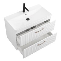 Тумба с раковиной BelBagno Due 80 bianco lucido