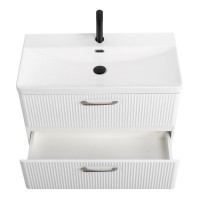 Тумба с раковиной BelBagno Due 80 bianco lucido
