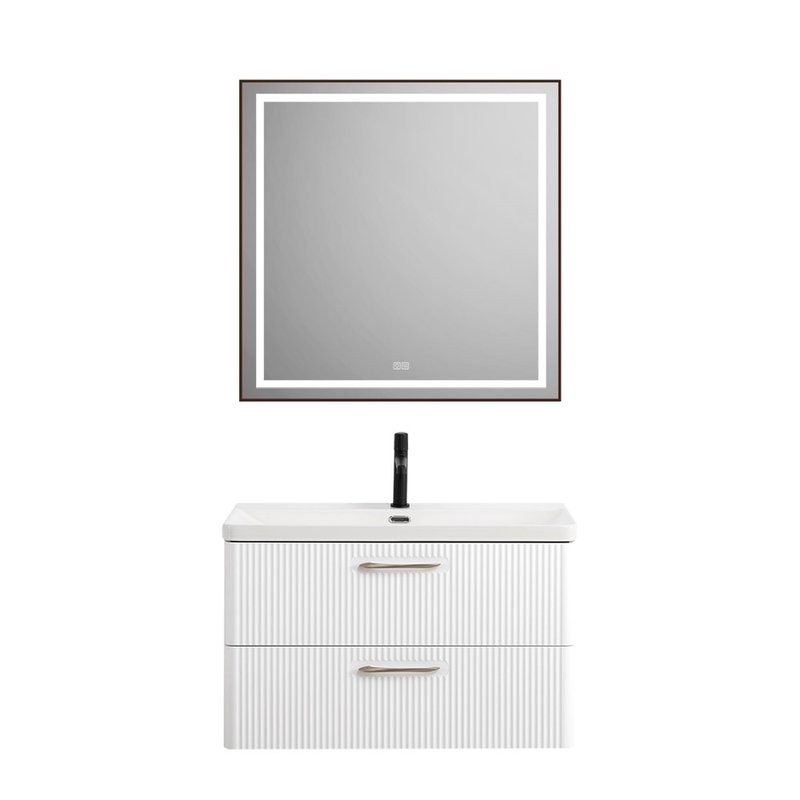 Тумба с раковиной BelBagno Due 80 bianco lucido