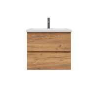 Тумба под раковину без столешницы SanStar Riana 50 подвесная, дуб крафт золотой