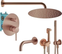 Комплект для ванной Plumberia Selection Ixo KITZXO19RS60 С ВНУТРЕННЕЙ ЧАСТЬЮ, медь брашированная